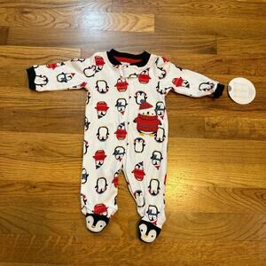 Koala Baby Newborn Cotton Penguin Holiday Christmas Zip up Footies Pajama